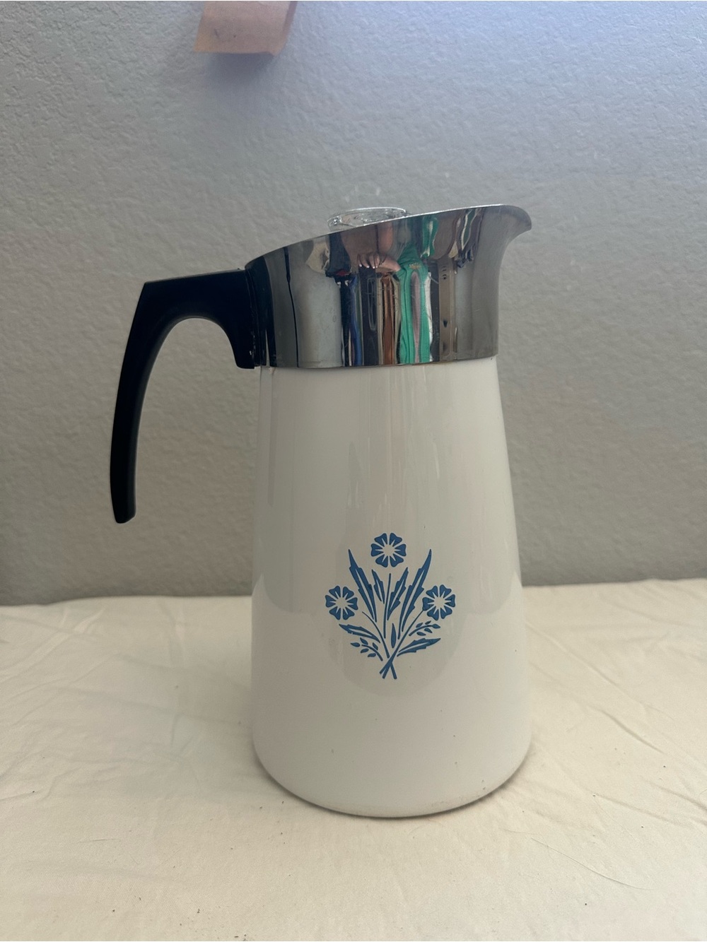 Corningware Vintage RARE Corningware 9 Cup Percolator Set: Pot, Lid, Full Filter